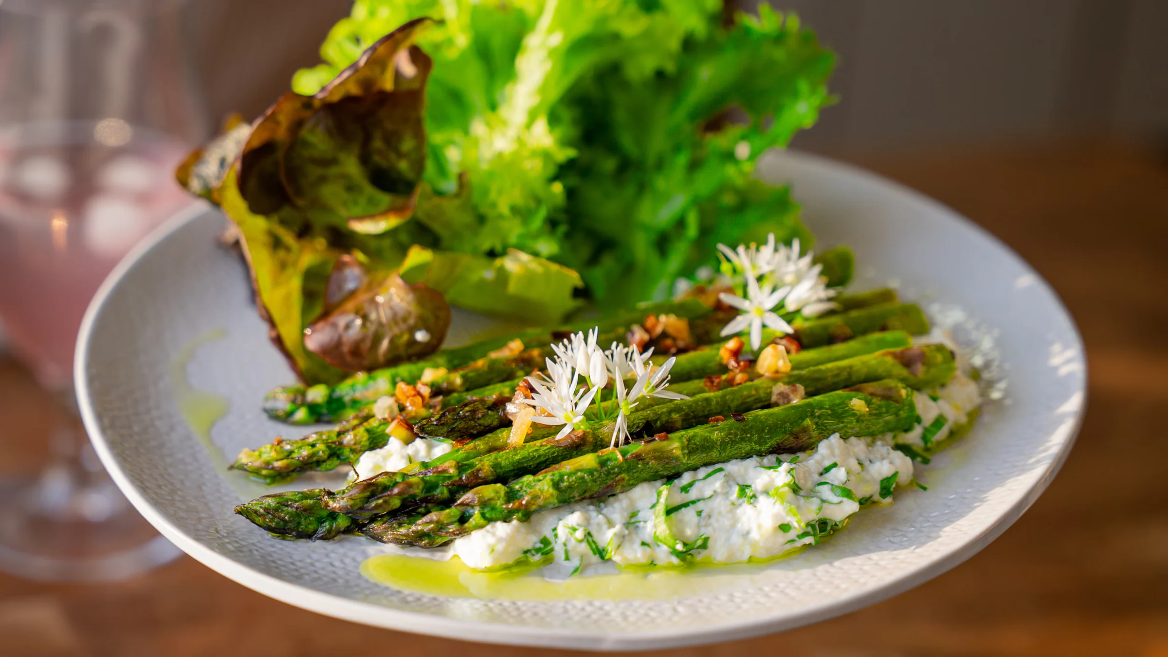 Asparagus and ricotta.