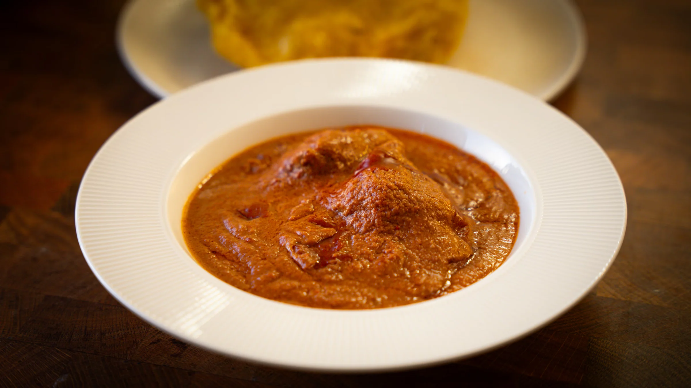 East African peanut stew with beef.