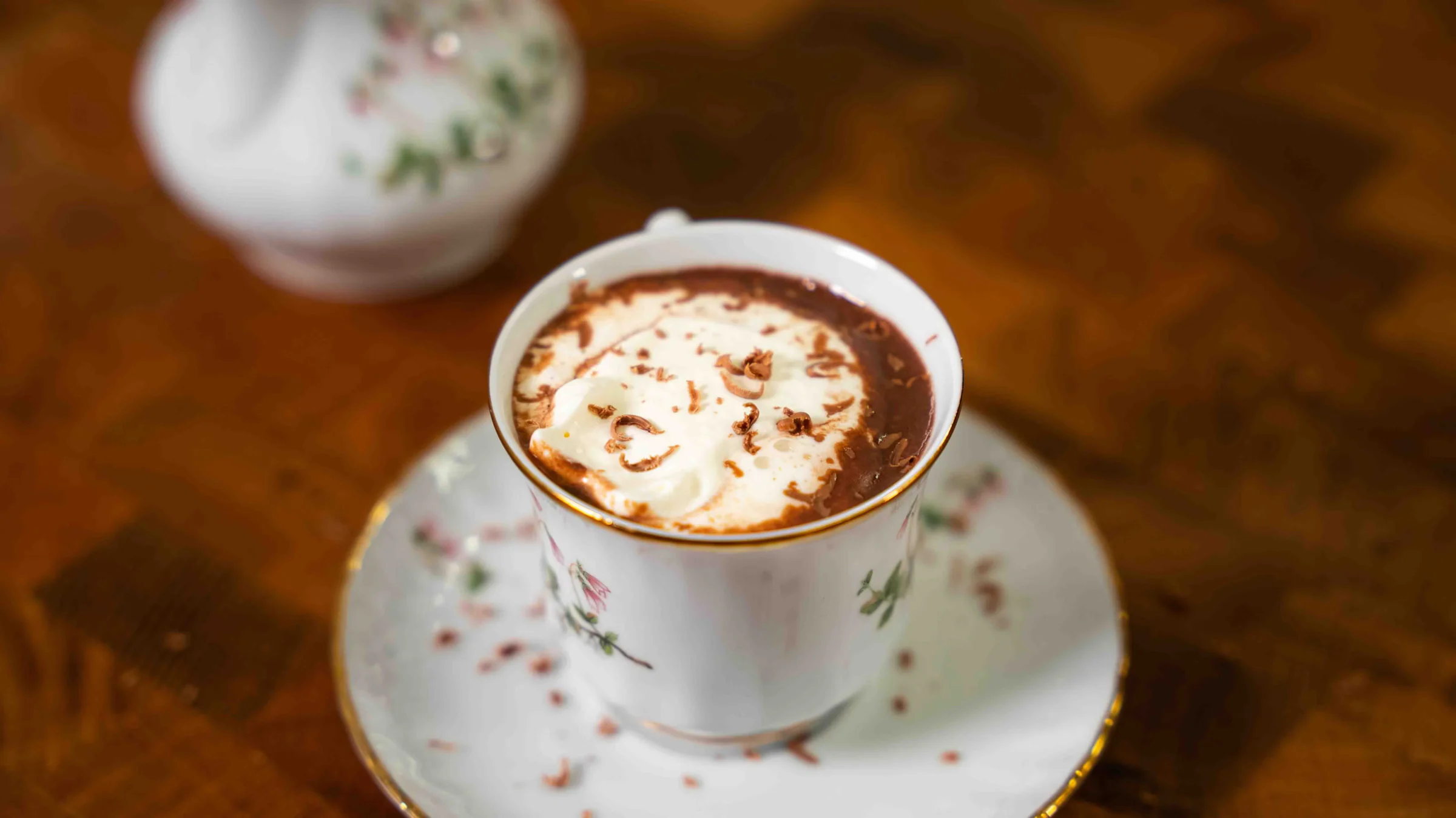 Luxurious hot chocolate.