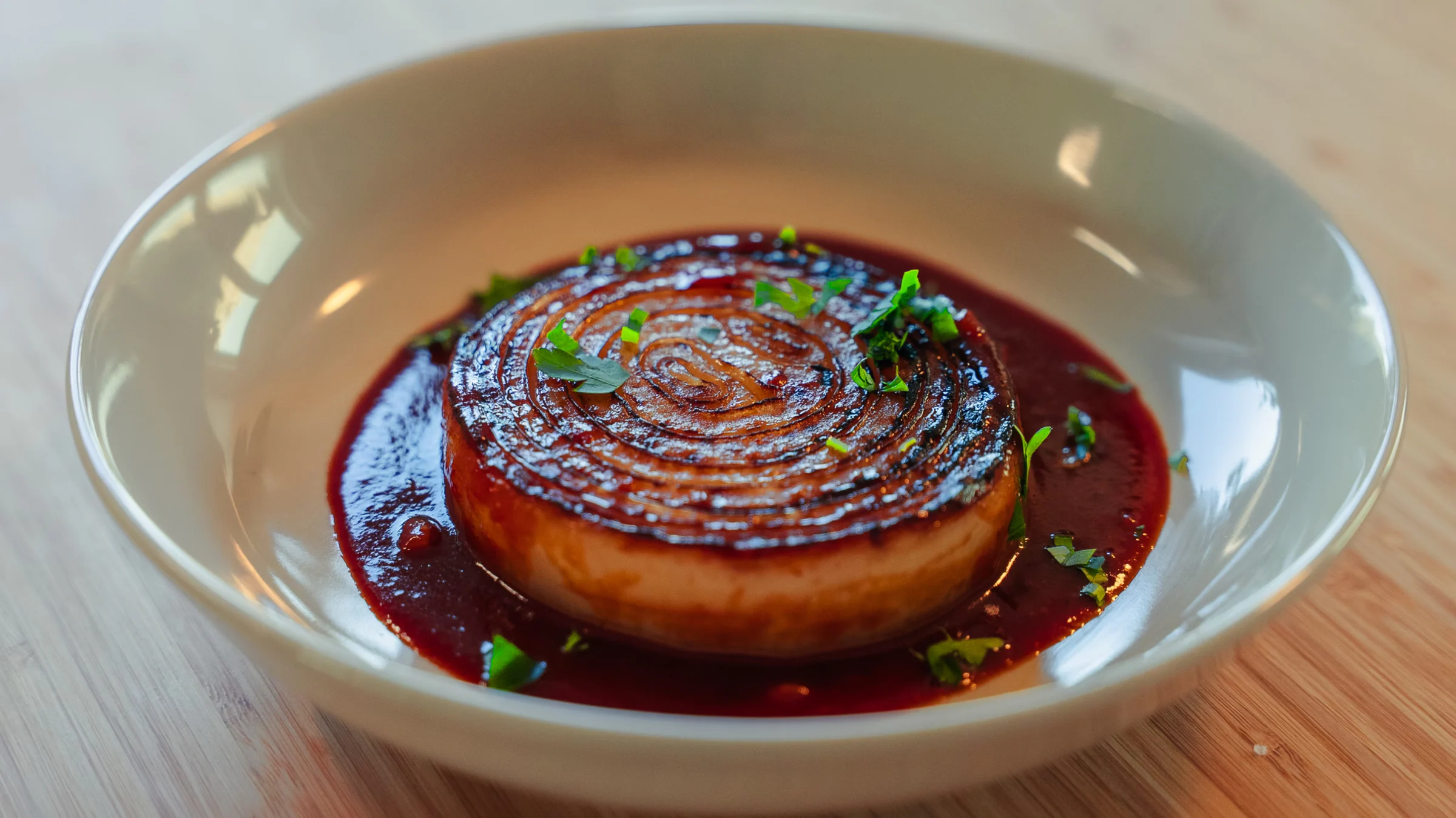 Onion steak.