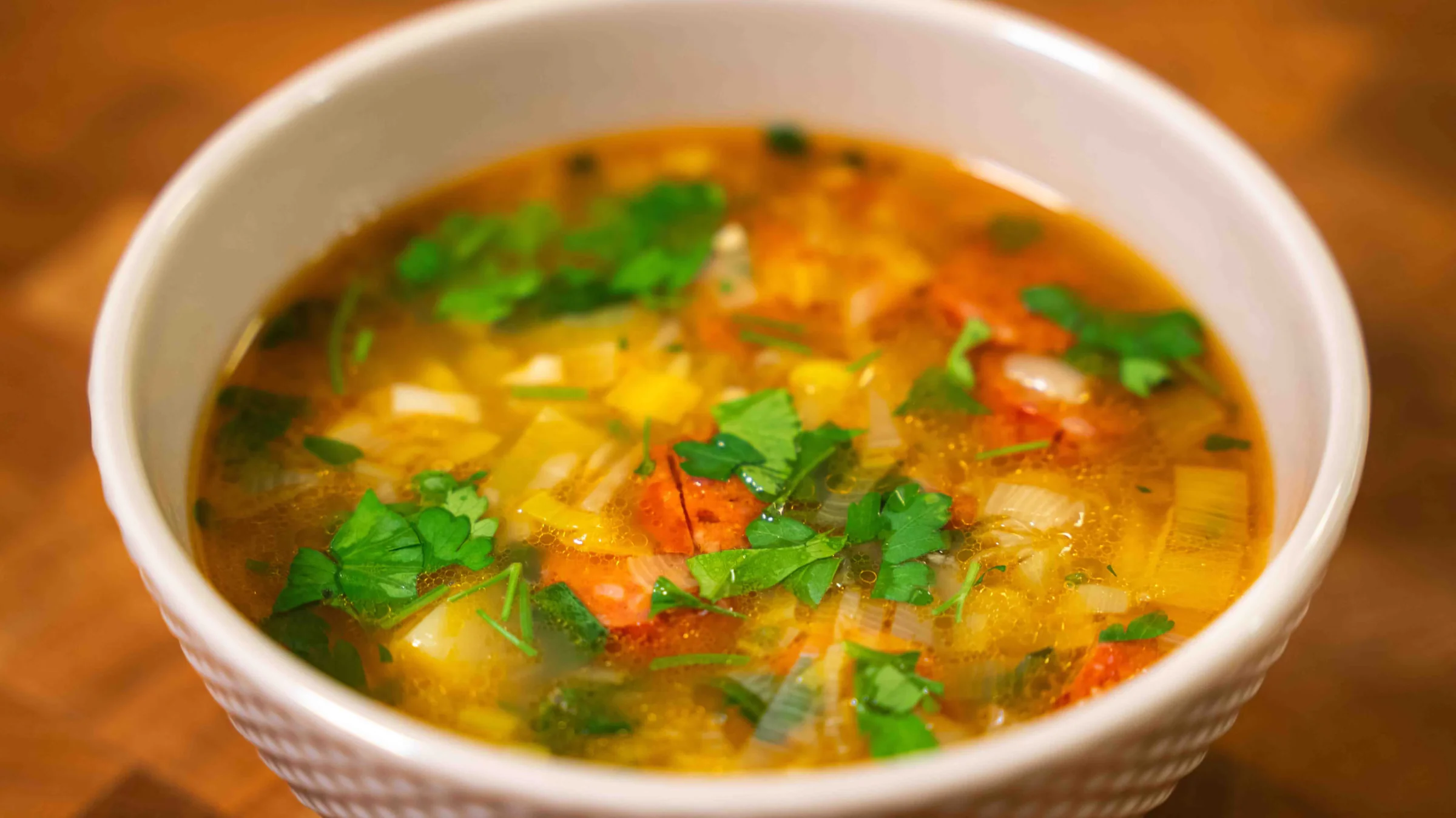 Potato, leek, and chorizo soup.