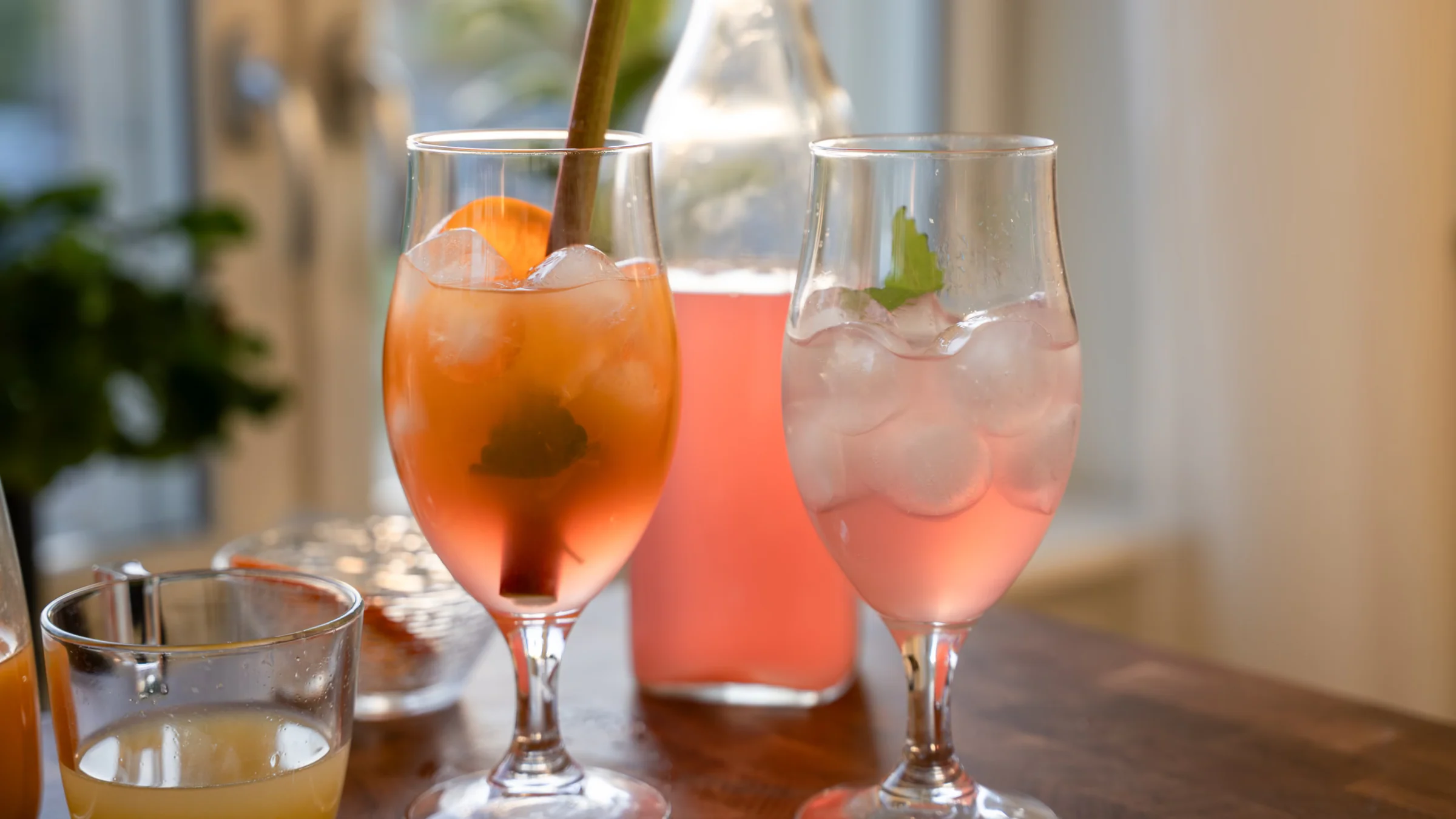 Rhubarb lemonade.